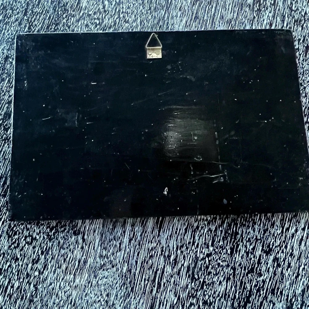 Vintage Vietnamese Black Lacquer art‎ scene